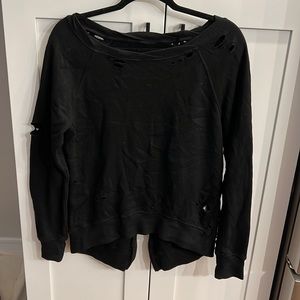 Pam & Gela Annie high low destroyed top